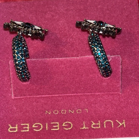 NWT Kurt Geiger sparkling evil eye on small hoops earrings. - Picture 7 of 10